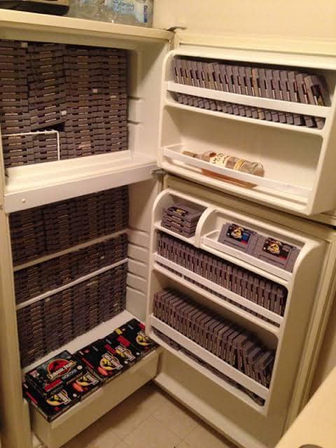 Fridge Full of Jurassic Park SNES Games
