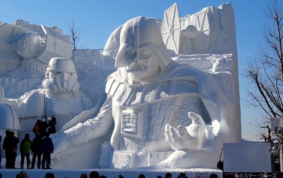 Epic Star Wars Snow Sculpture